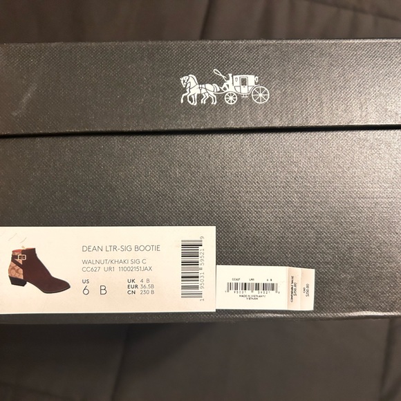 New Coach Walnut colored Dean-LTR Sig Booties Size 6 - Picture 7 of 7